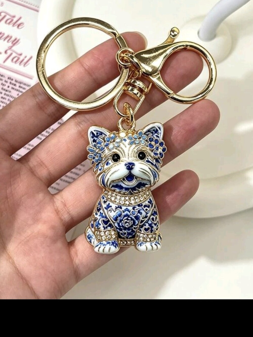 Yorkie Dog Yorkshire Terrier Bag Charm/ Keychain NEW